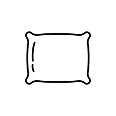 Pillow outline icons, minimalist vector illustration ,simple transparent graphic element .Isolated on white background