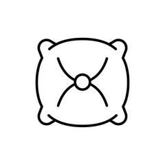 Pillow outline icons, minimalist vector illustration ,simple transparent graphic element .Isolated on white background