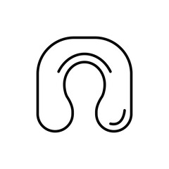 Travel Pillow outline icons, minimalist vector illustration ,simple transparent graphic element .Isolated on white background