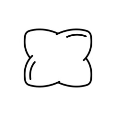 Pillow outline icons, minimalist vector illustration ,simple transparent graphic element .Isolated on white background