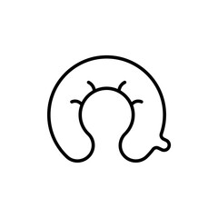 Travel Pillow outline icons, minimalist vector illustration ,simple transparent graphic element .Isolated on white background