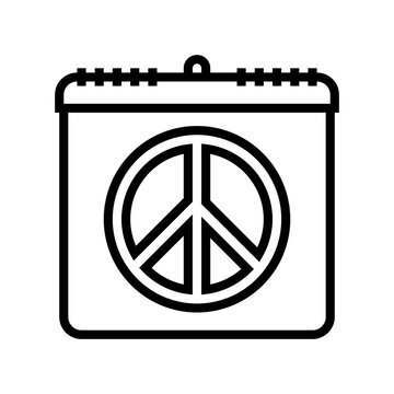 recommend clip art: non violence international day line icon vector. non violence international day sign. isolated contour symbol black illustration