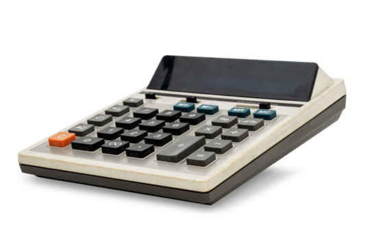 Old electric calculator design element