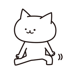 加工ok　ねこ素材No.256 片足屈伸