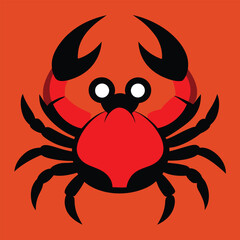 Solid color Fiddler Crab animal vector design