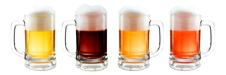 Mixed draught beer product mockup png