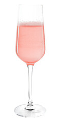 Rose wine png in a crystal glass