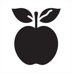 apple vector silhouette with a background