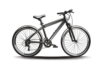 Fototapeta premium vintage bike 3d illustration with shadow,