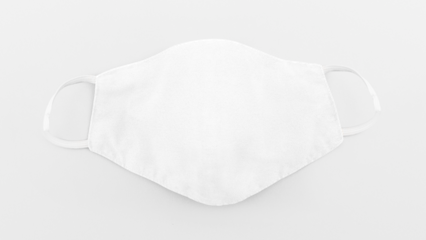 Fabric face mask mockup