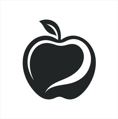 apple vector silhouette with a background