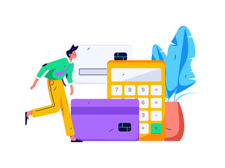 Internet financial management investment flat vector concept operation hand drawn illustration

