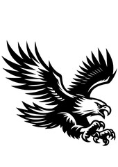 Eagle SVG, Bird SVG, Hawk SVG, American Eagle SVG, Eagle Attacks SVG, American Bird SVG, USA, Eagle Silhouette, Eagle Clipart, Cut file for Cricut SVG, JPG, PNG