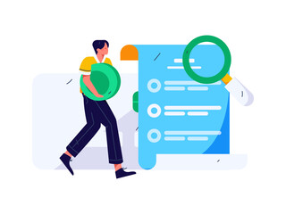 Internet financial management investment flat vector concept operation hand drawn illustration
