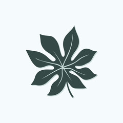 Tropical leave vector image.shape and logo vector