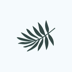 Tropical leave vector image.shape and logo vector
