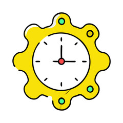 Time Management Concept Icon: Priority, Efficiency, Reminder, Alerts, Control, Objective, and Schedule