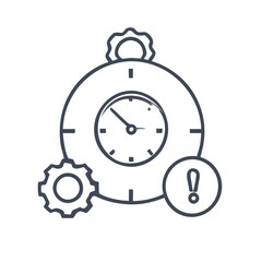 Time Management Concept Icon: Priority, Efficiency, Reminder, Alerts, Control, Objective, and Schedule