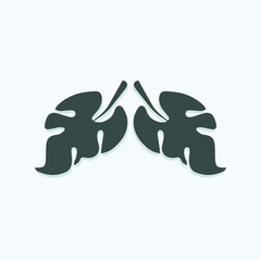 Tropical leave vector image.shape and logo vector