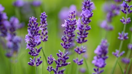 Obraz premium Lavender flower blooming beautifully in the summer garden