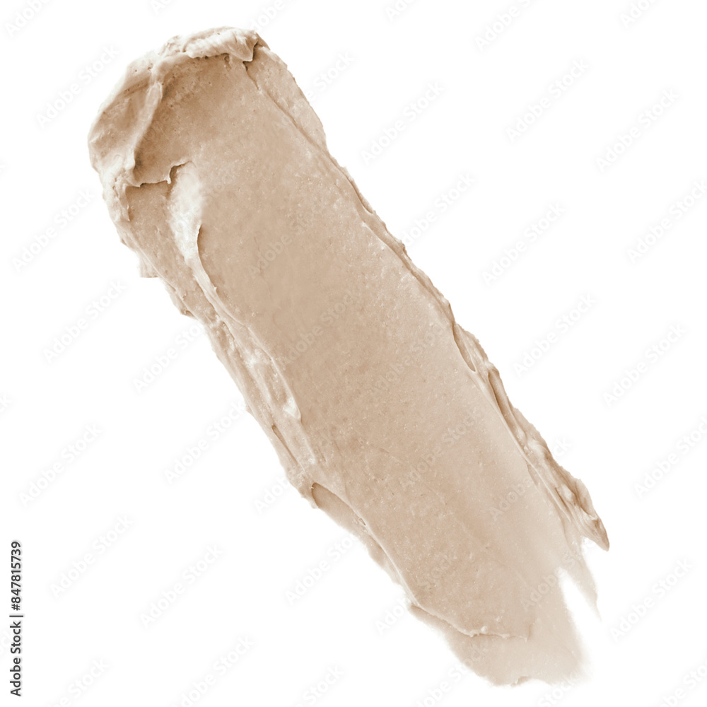 Sticker png beige cream smear design element texture