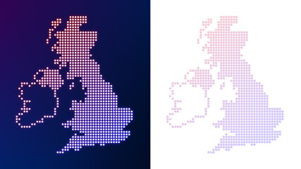 Map of the United Kingdom with Dots