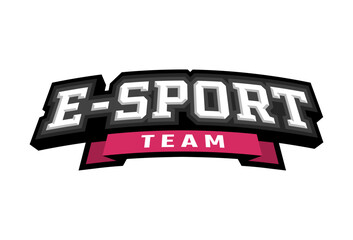 e-sport logo, 3D effect.