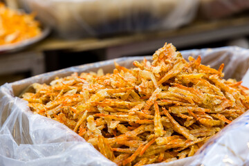 Dry shrimp sell in the market