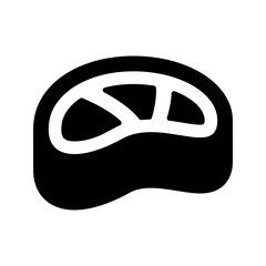 Steak, beef or pork line vector icon. Simple outlined barbecue chop meat. EPS 10