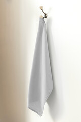 Bath towel png mockup, transparent fabric