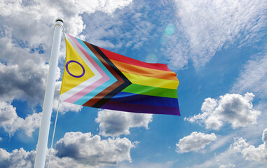 Intersex-inclusive redesign of the Progress Pride Flag, LGBTIQA+ ,LGBTIQA+' is an evolving acronym...