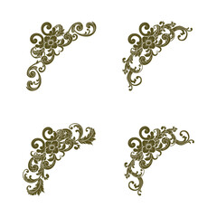 Classic Vitage Wedding Vector Ornaments Frames Separator Elements Classic Vintage Wedding Invitation Hand Drawn