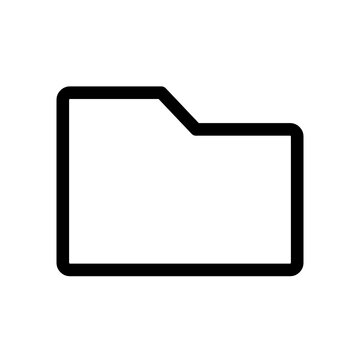 recommend clip art: Folder icon in black and outline style
                    