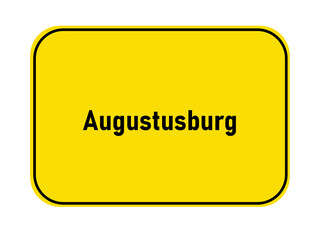 range town entrance sign Germany Augustburg
