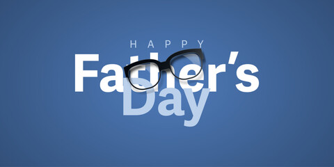 Happy fathers day illustration template design