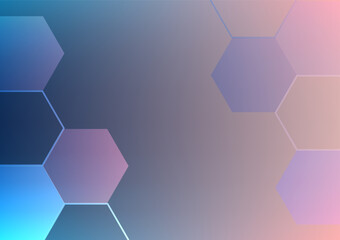 Hexagonal vector technology abstract background has space to fill words, modern and beautiful.