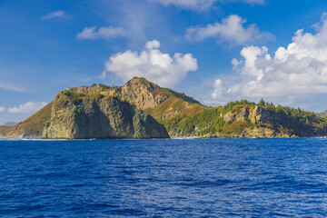 Naklejka premium 小笠原諸島 ははじま丸から見た海景 