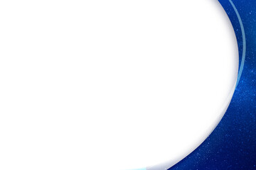 Starry navy blue curve frame template design element