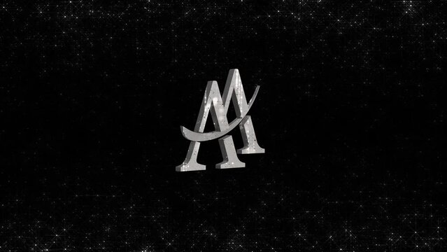 screensaver with the initials AA, 3D. for Wedding
