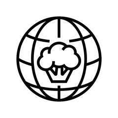 cancer world day line icon vector. cancer world day sign. isolated contour symbol black illustration