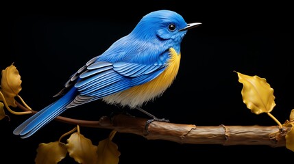 blue bird on a branch