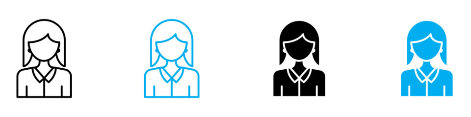 Student Girl Icon Ideal for Education and Youth Themes
