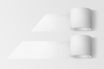 Tape png transparent mockup on gray background