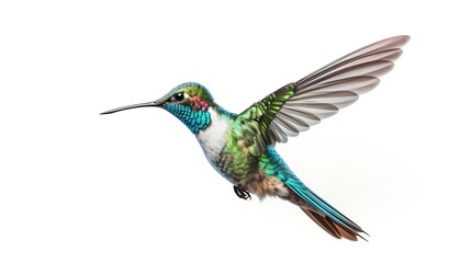 Fototapeta premium hummingbird on white background