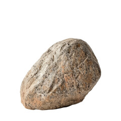 Obraz premium Isolated Gray and Brown Rock Against White Background