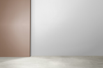 Minimal wall mockup png authentic empty room interior design