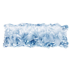 Fototapeta premium A Cluster of Ice Cubes Isolated on a White Background