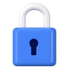 3D lock png clipart, data security graphic on transparent background