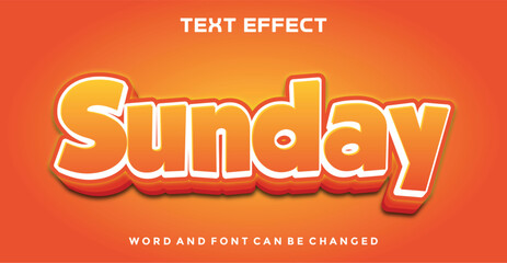 Sunday editable text effect