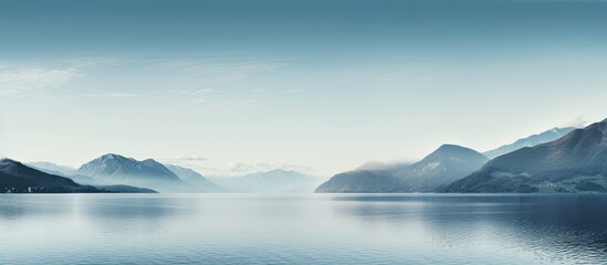 Lake View near Lake Water of Europe. Creative banner. Copyspace image